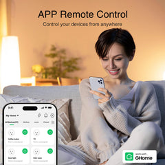 GHome Smart side profile highlighting slim design for tight outlet spaces