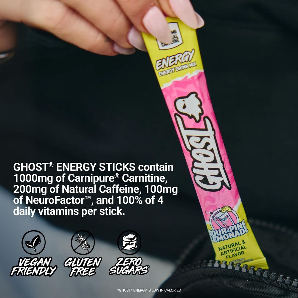 GHOST ingredient label closeup showing transparent doses for clarity