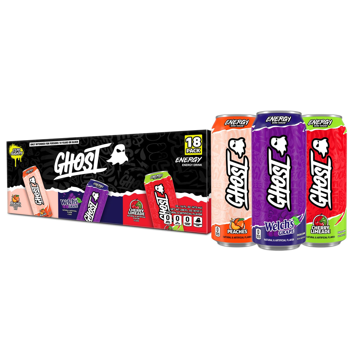 GHOST lata frontal mostrando diseño y beneficio energético