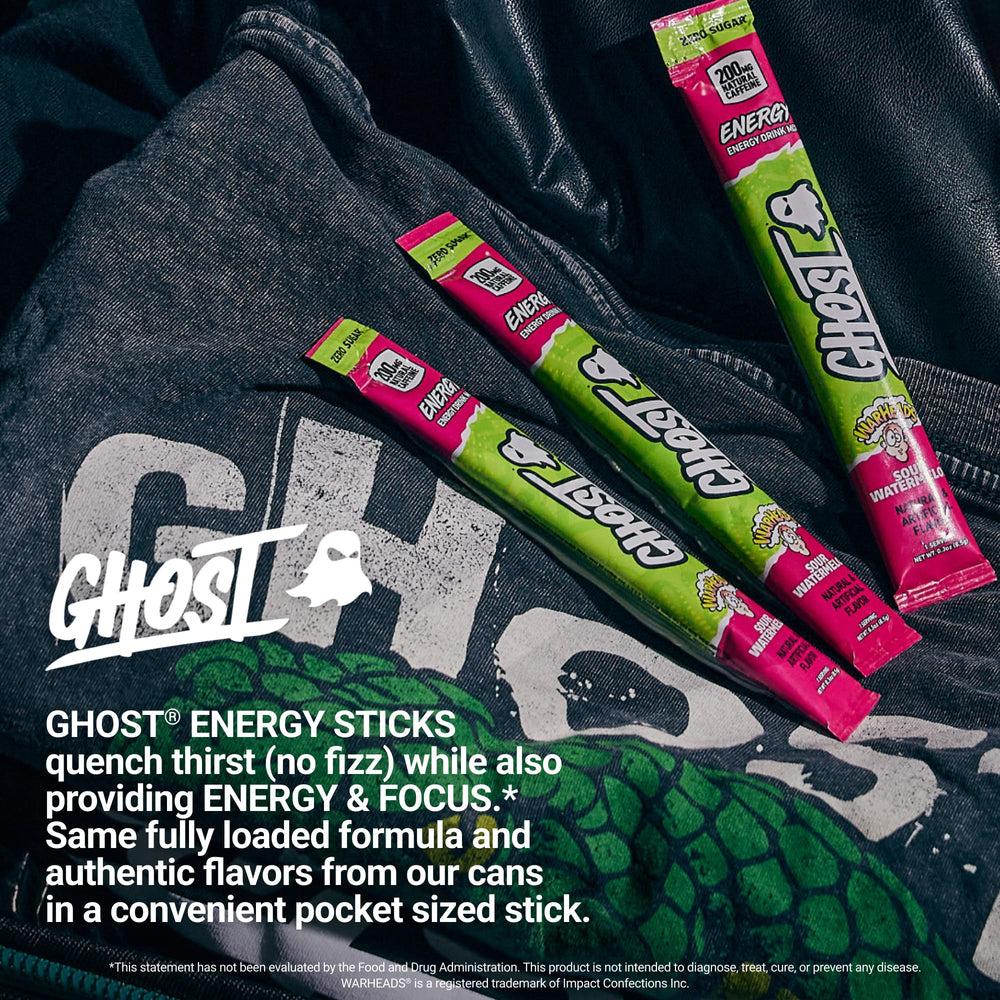 Person using GHOST stick at gym showing focused energy and workout support