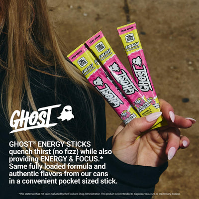 GHOST stick used outdoors by athlete showing portable energy support