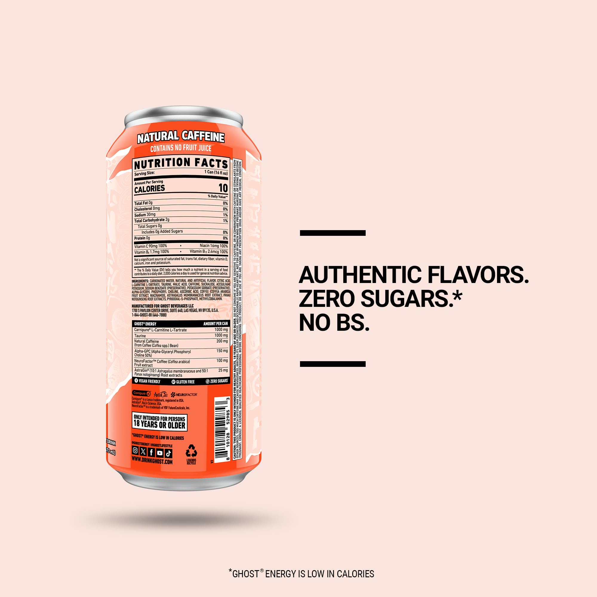 GHOST pack de 18 latas listo para almacenamiento y ahorro