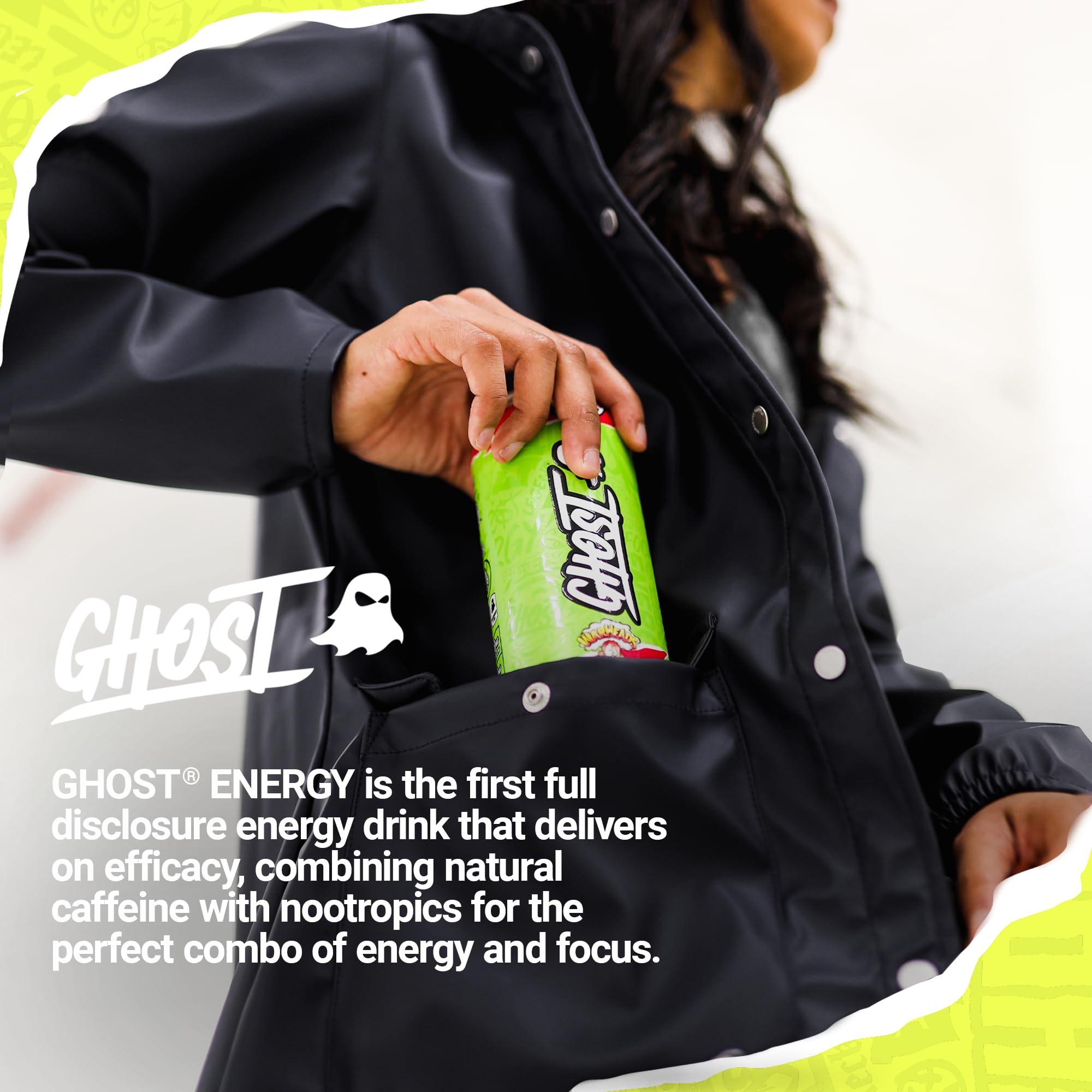 GHOST caja de 12 latas lista para almacenaje y reposición rápida