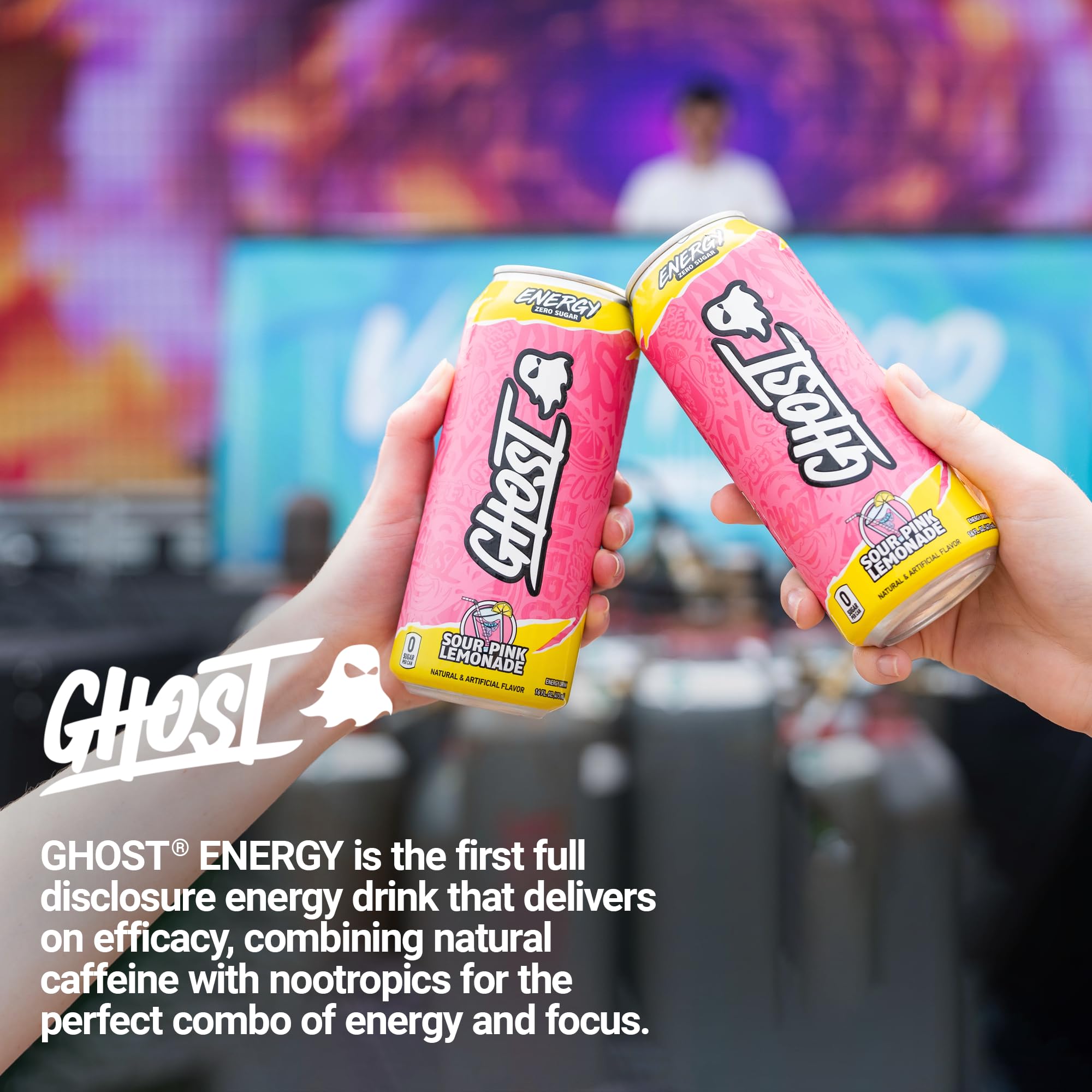GHOST can on picnic table showing portable energy for active lifestyles