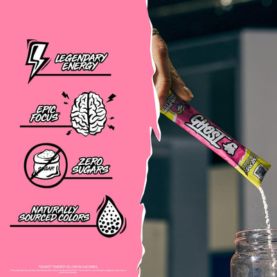 GHOST opened stick top view displaying single-serve precise dosing