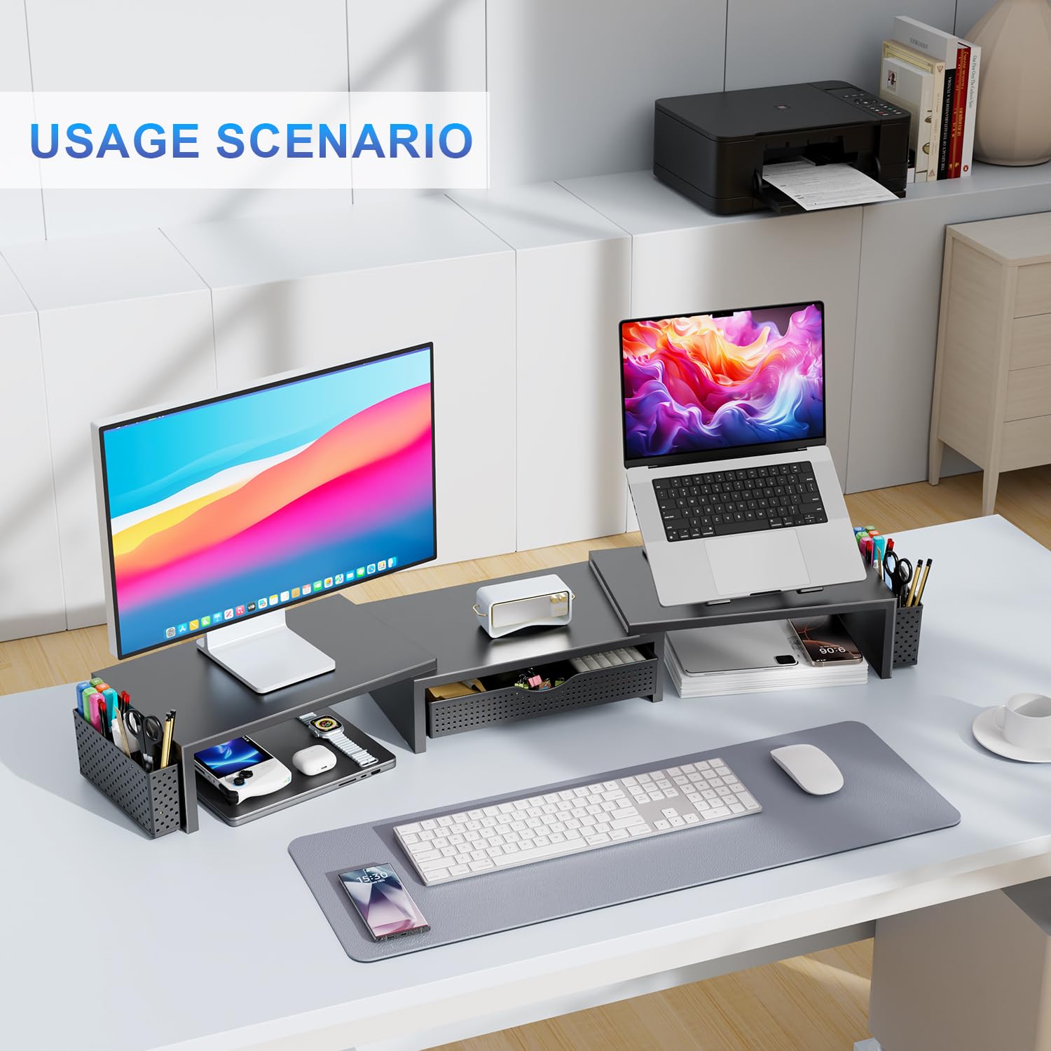 gianotter espacio inferior guarda teclado para ampliar superficie