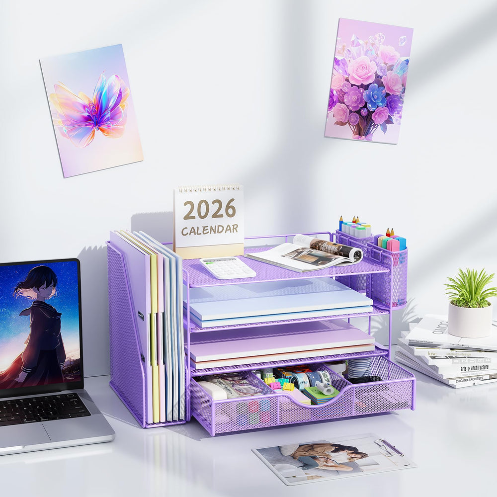 gianotter ambiente de oficina morado, aporta orden y estilo