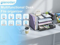 gianotter organizador usado en escritorio de oficina, mejora productividad visual