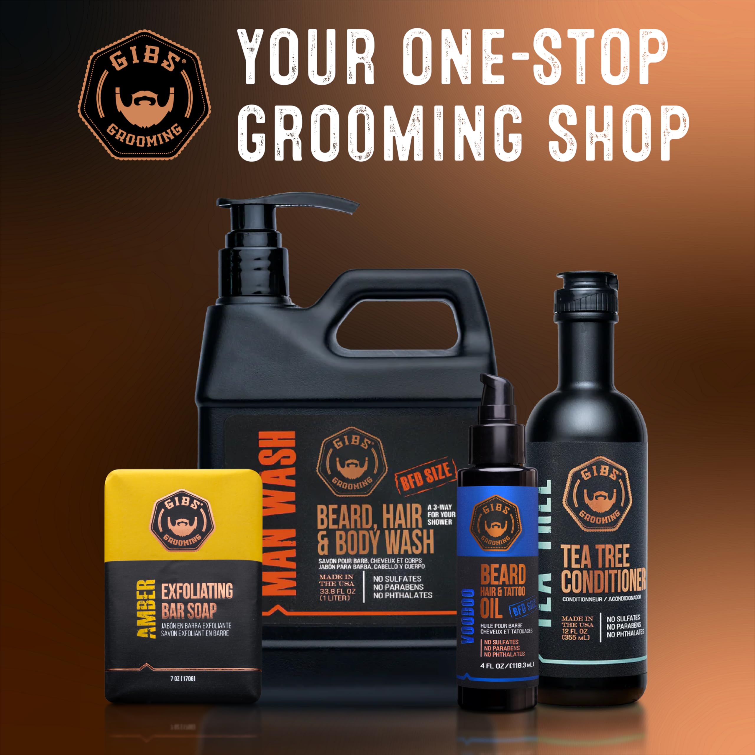 GIBS man wash en ambiente de baño masculino transmitiendo frescor