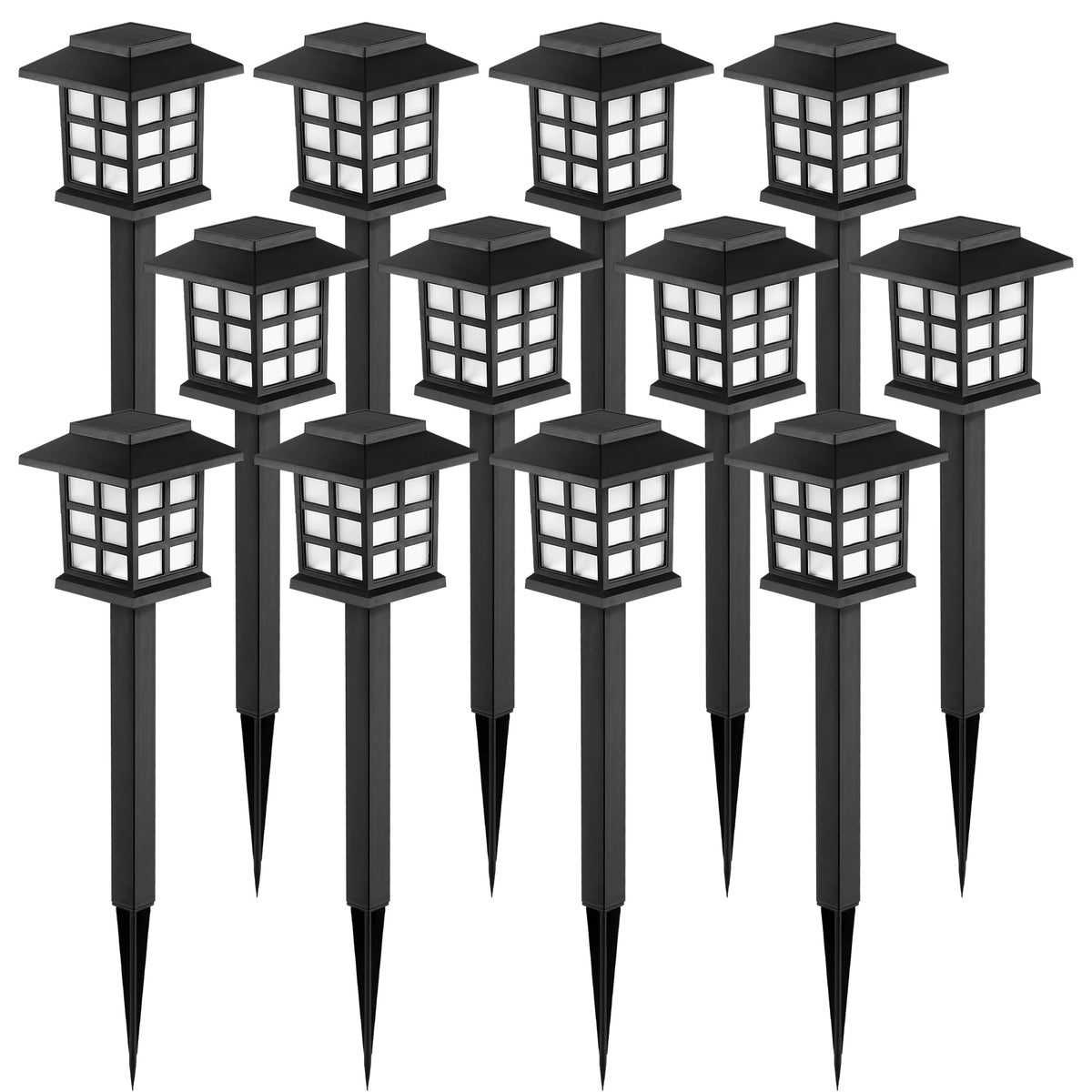 GIGALUMI front view packaging showing 12-pack and easy-install advantage
