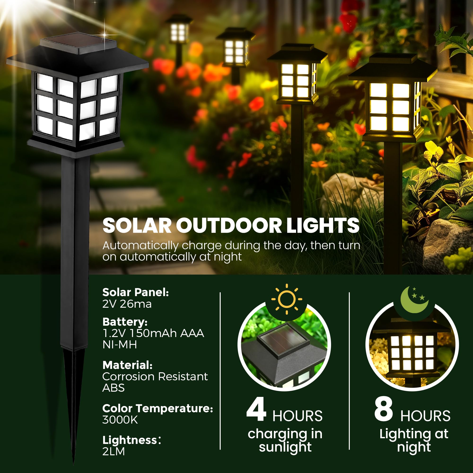 GIGALUMI LED glow at night creating attractive ambient garden lighting
