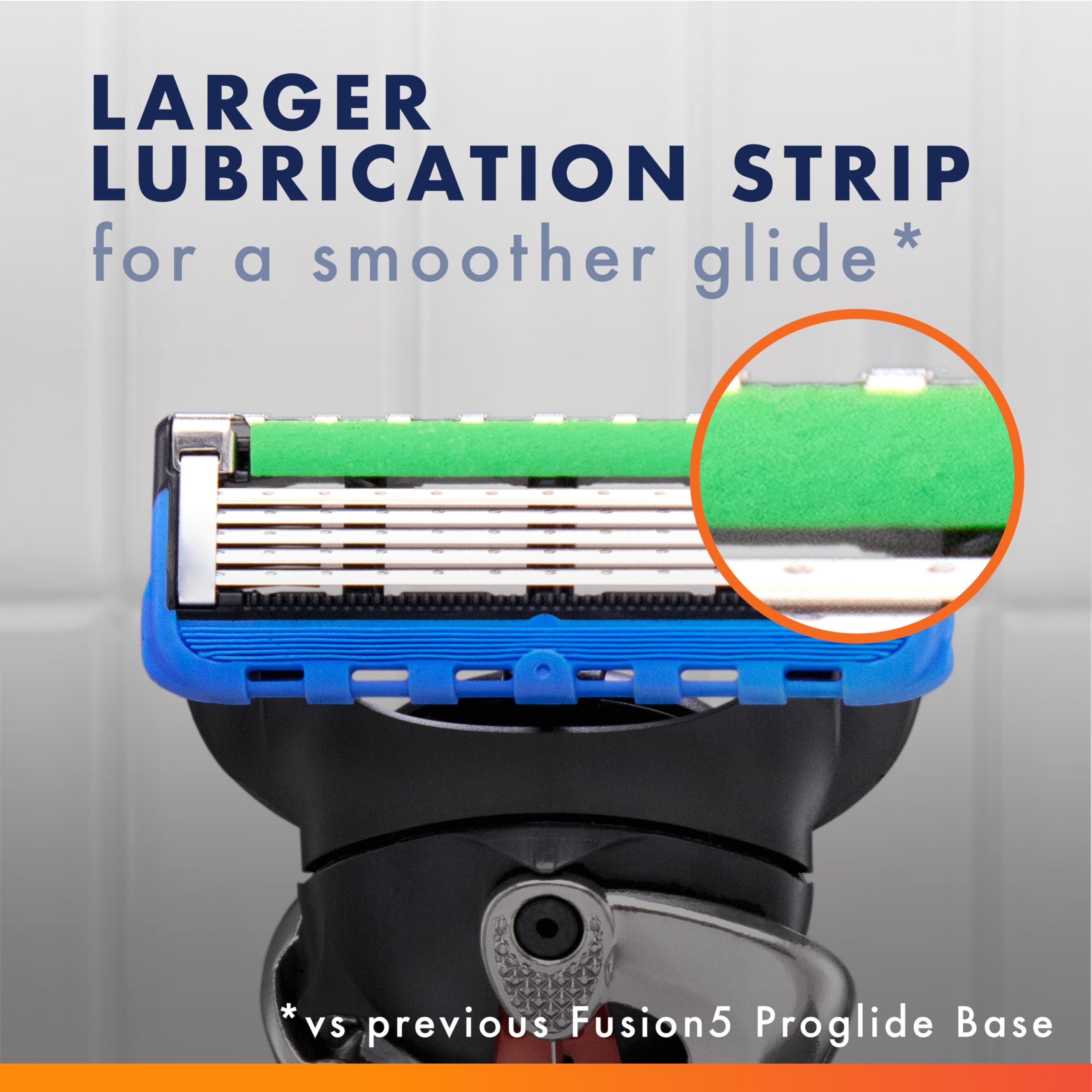 Gillette cartridge attached to compatible handle in hand showing quick change convenience and fit