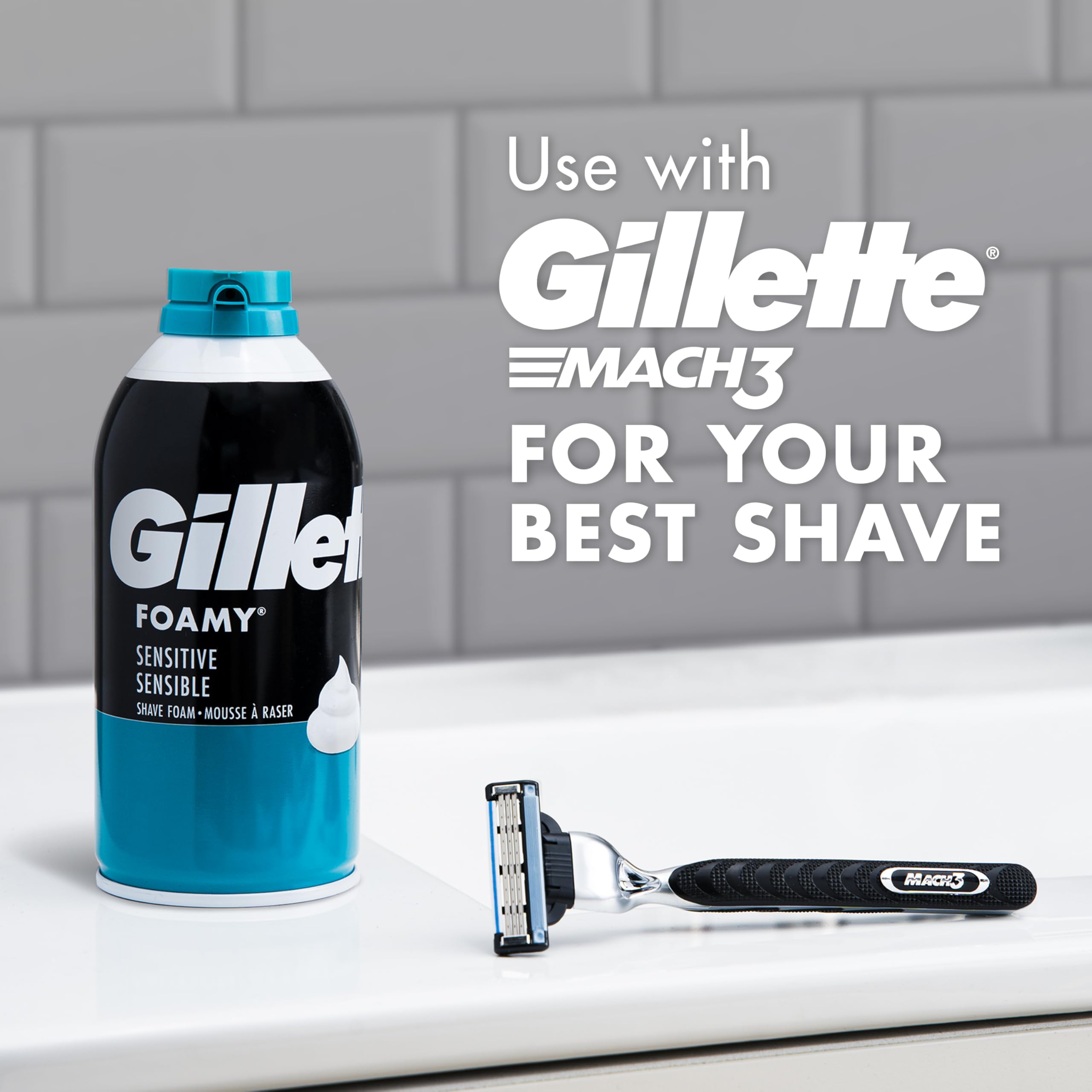 Gillette detalle de etiqueta con ingredientes y beneficios