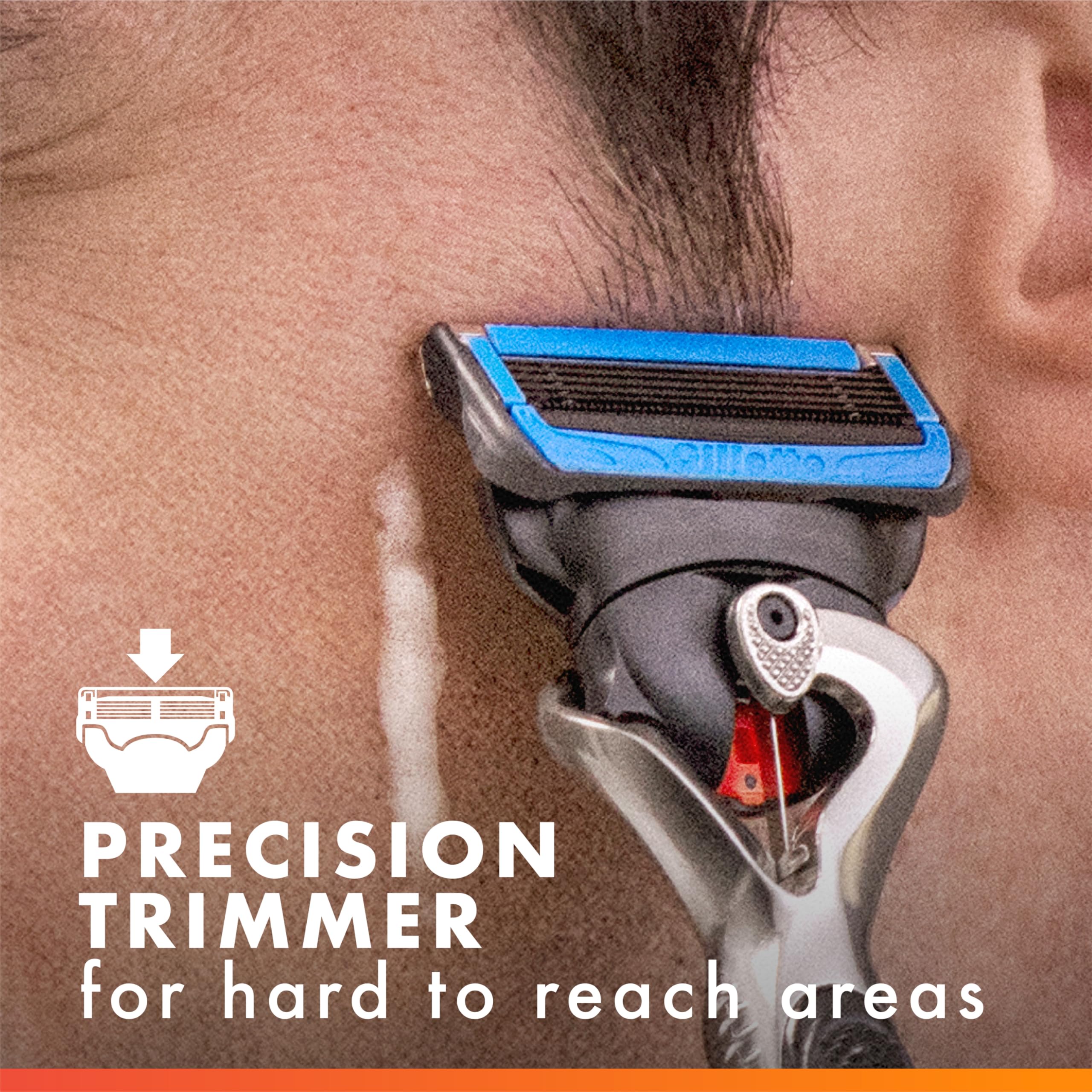 Afeitado en uso con Gillette Fusion5 ProShield Chill mostrando confort y frescor