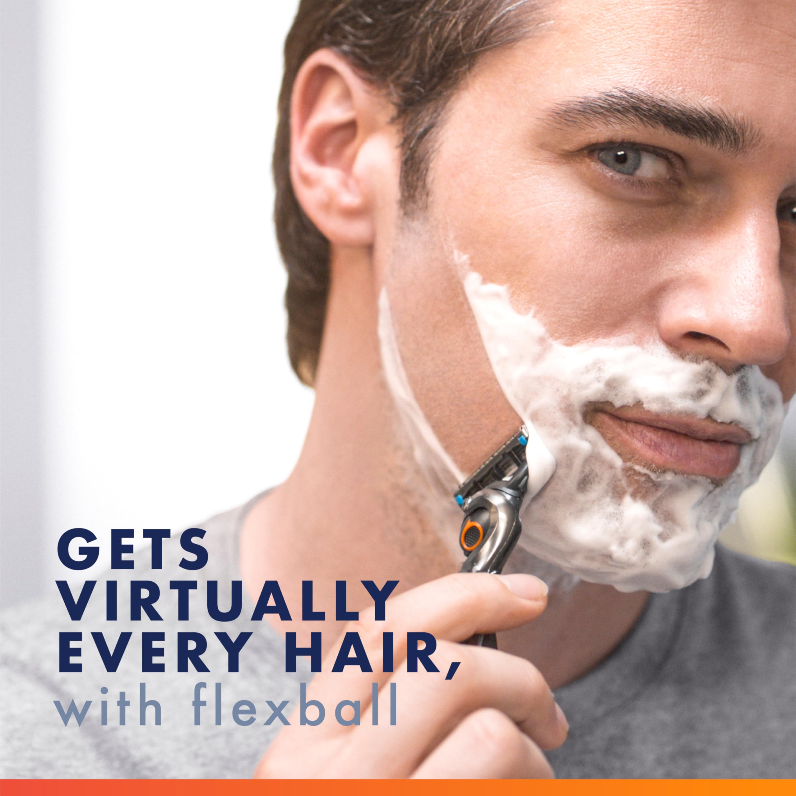 Tira Lubrastrip azul de Gillette Fusion5 ProShield Chill que ofrece sensación refrescante