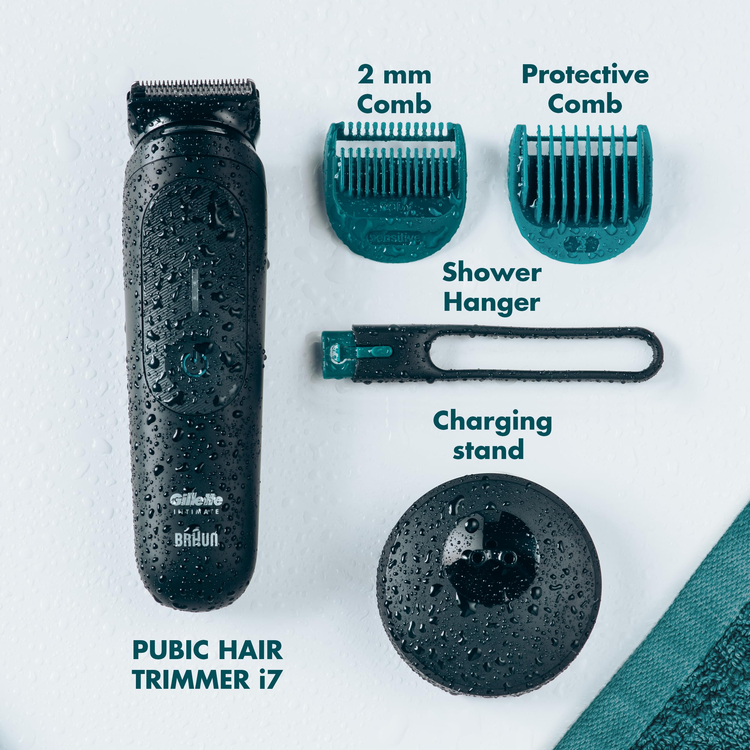 Gillette recortador junto a un objeto para mostrar escala y portabilidad