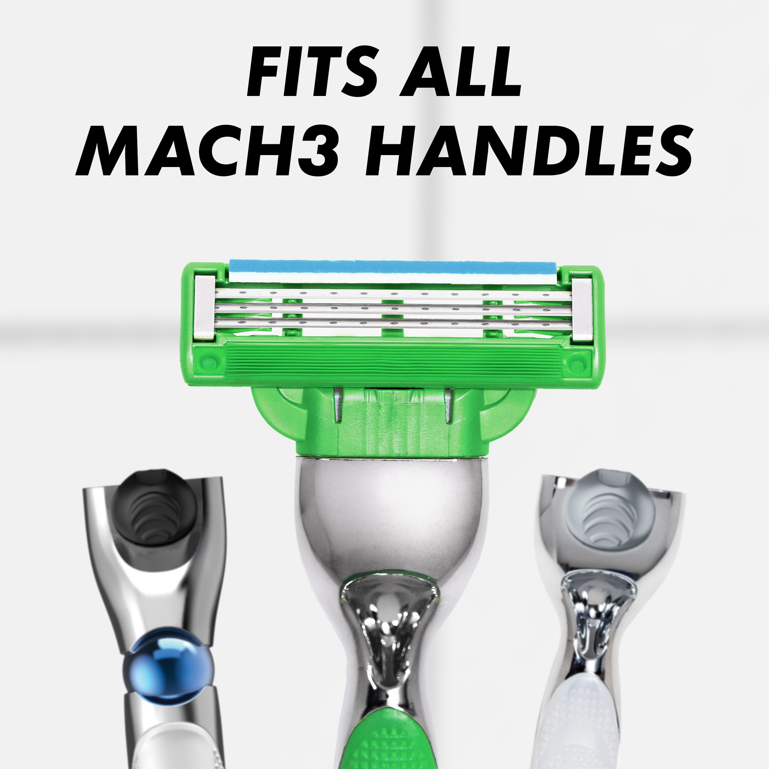 Gillette Mach3 Sensitive uso en cuarto de baño mostrando afeitado cómodo