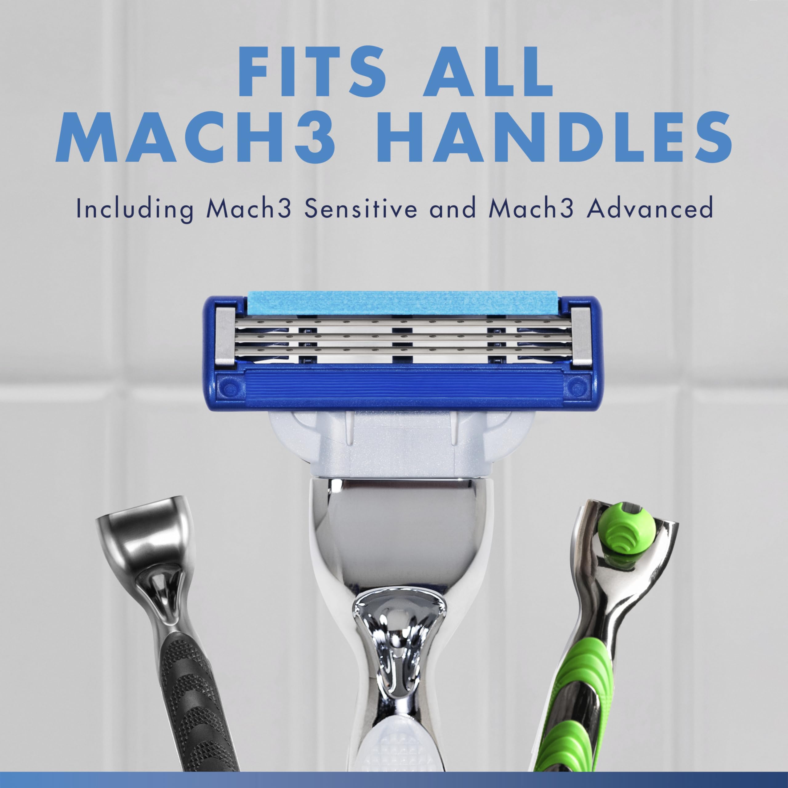 Gillette Mach3 Turbo Lubrastrip ampliada en detalle para un mejor deslizamiento