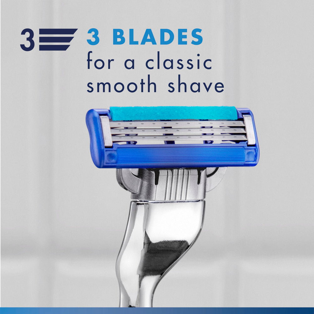 Gillette Mach3 Turbo uso en rostro mostrando trazos suaves y control