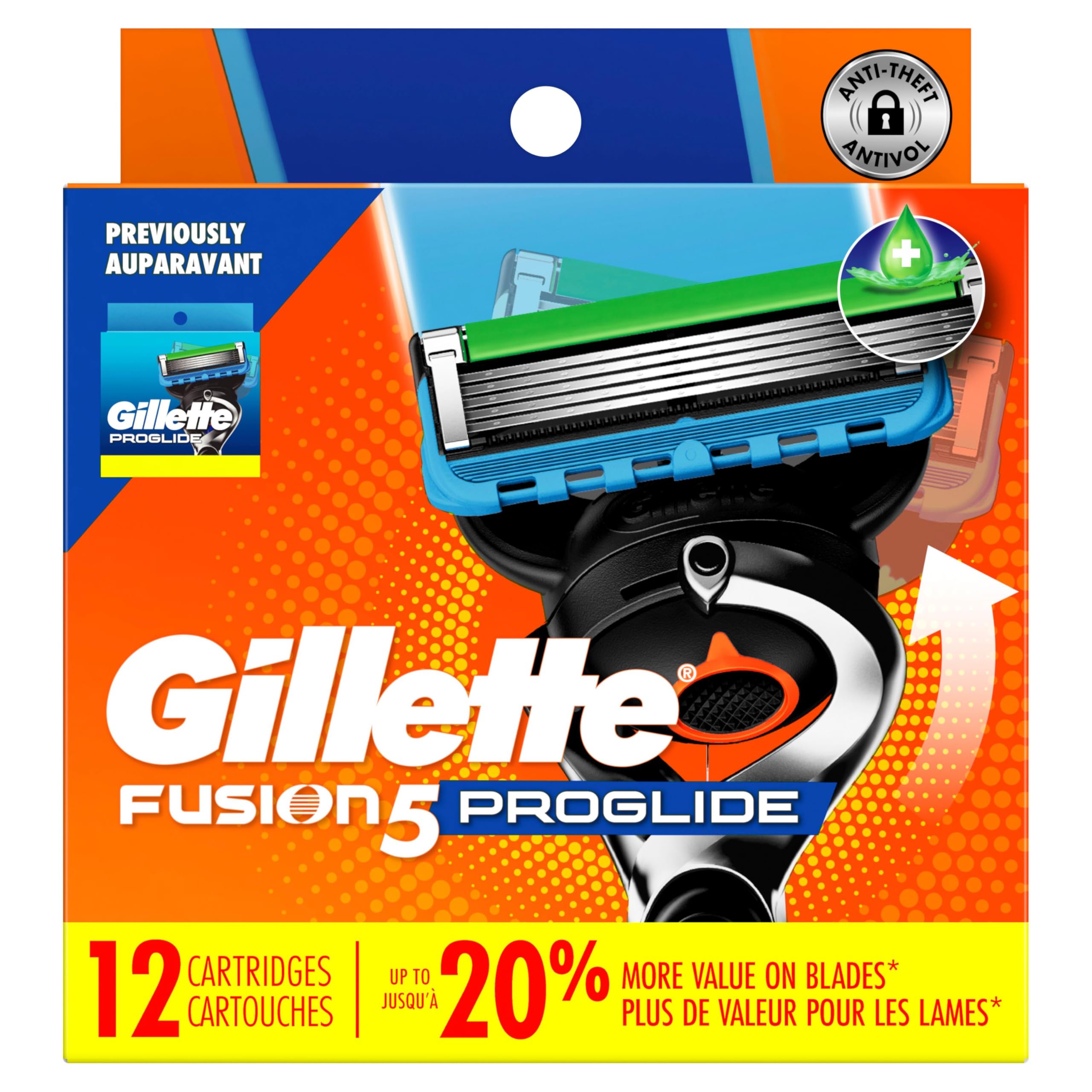 Gillette recambios junto a gel de afeitar ilustrando mejor deslizamiento