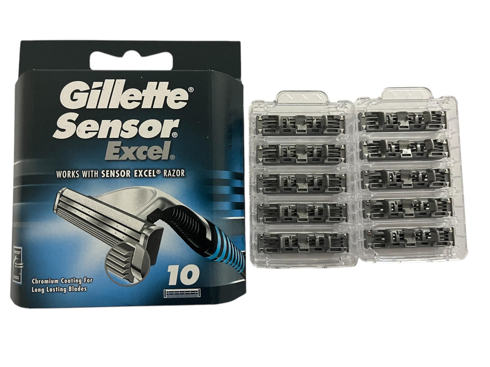 Gillette Sensor Excel en uso sobre barbilla favor de acceso a zonas difíciles