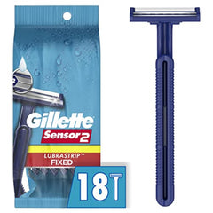 Gillette Sensor2 frente del empaque mostrando 18 maquinillas y conveniencia