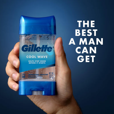 Gillette ambiente fresco Cool Wave que sugiere frescura duradera