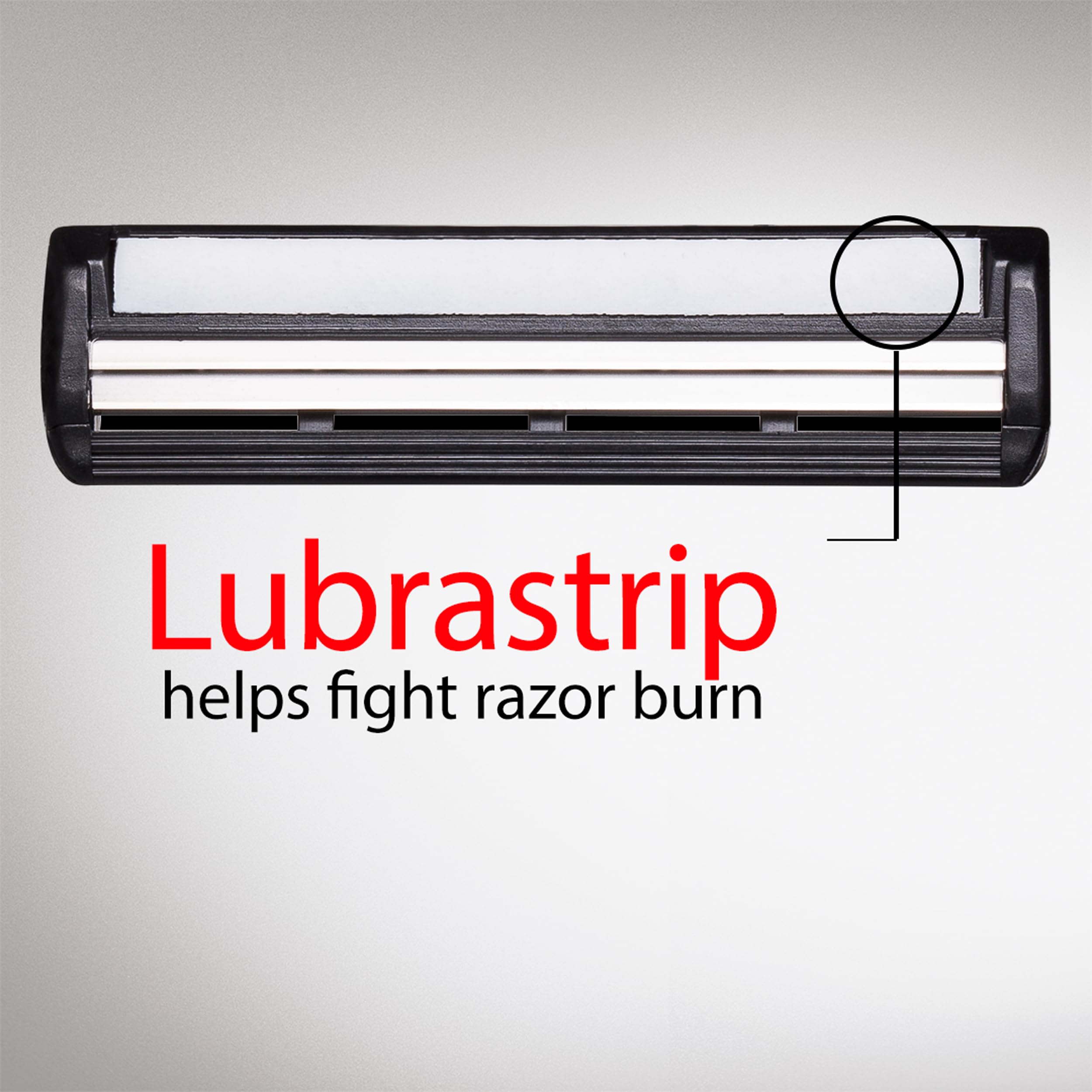 Tira lubrastrip Gillette mostrando deslizamiento cómodo y protección