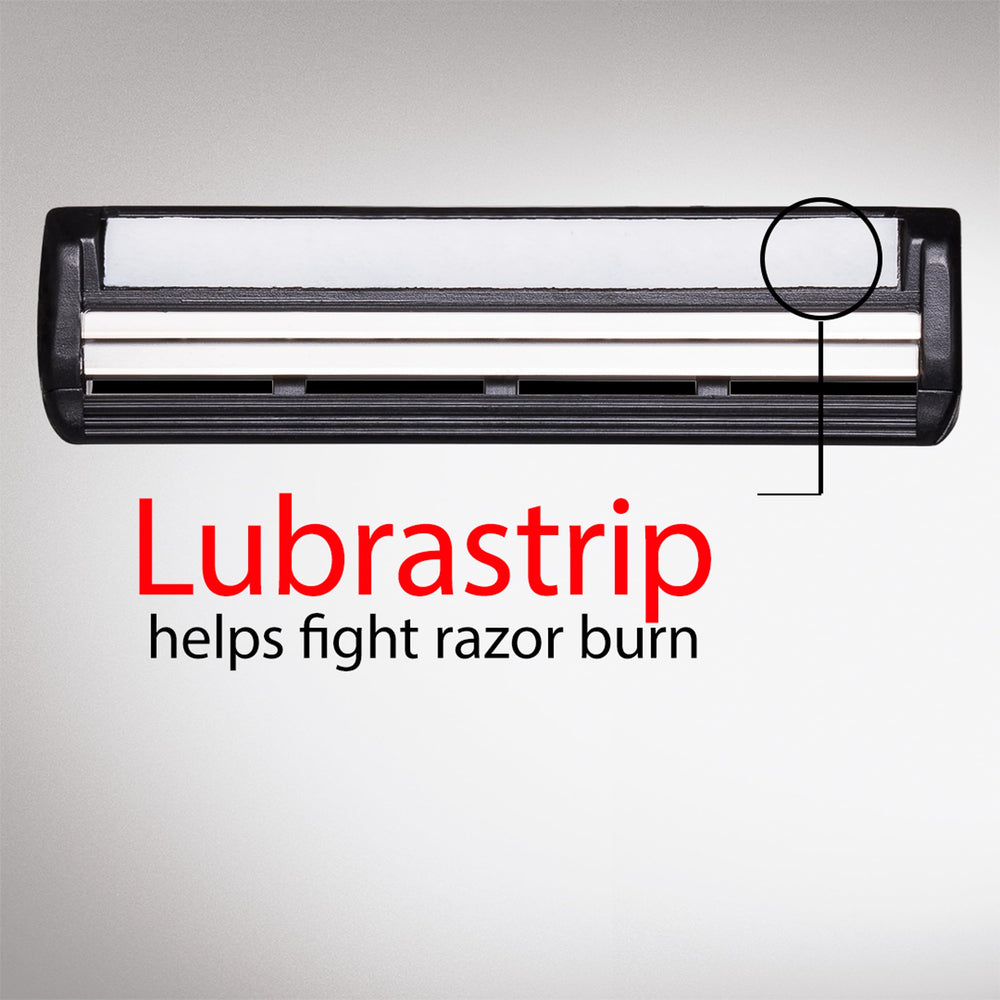 Tira lubrastrip Gillette mostrando deslizamiento cómodo y protección