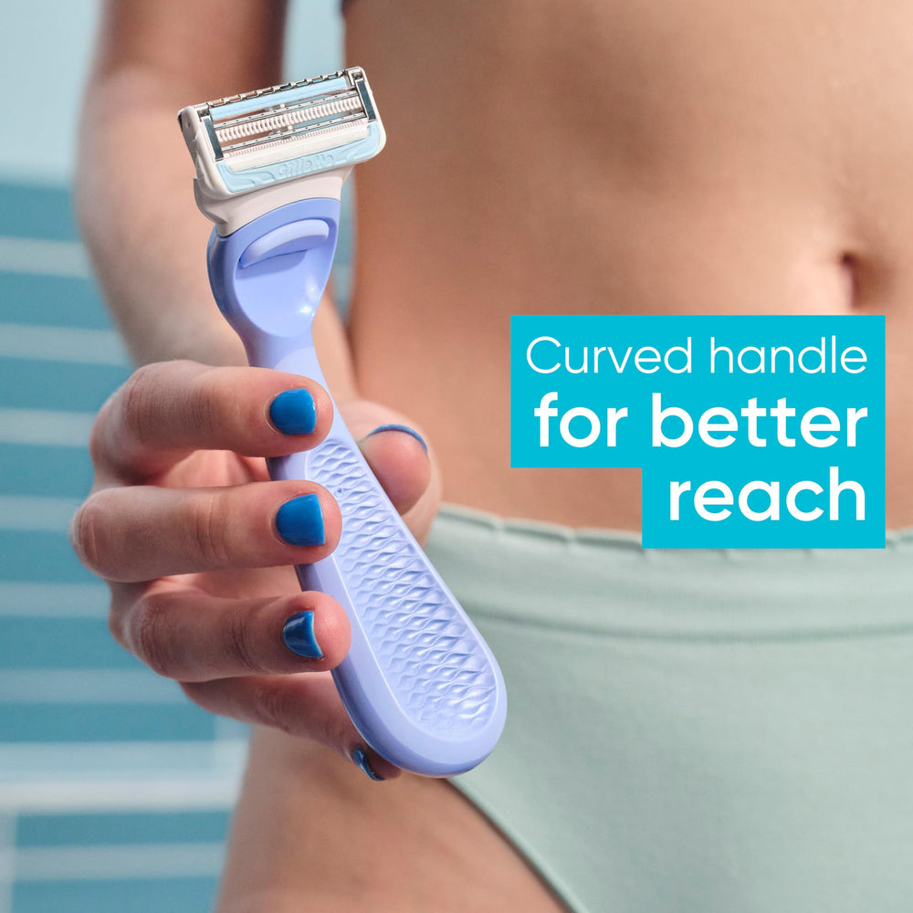 Gillette Venus cabezal pequeño en mano para maniobrabilidad en zonas difíciles