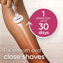 Gillette Venus cabezal pivotante en uso facilitando el afeitado en curvas