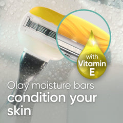 Gillette Venus primer plano de las cinco cuchillas para afeitado apurado