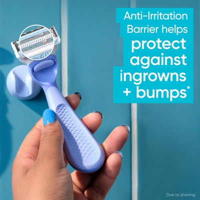 Gillette Venus detalle de cuchillas afiladas para un corte eficaz