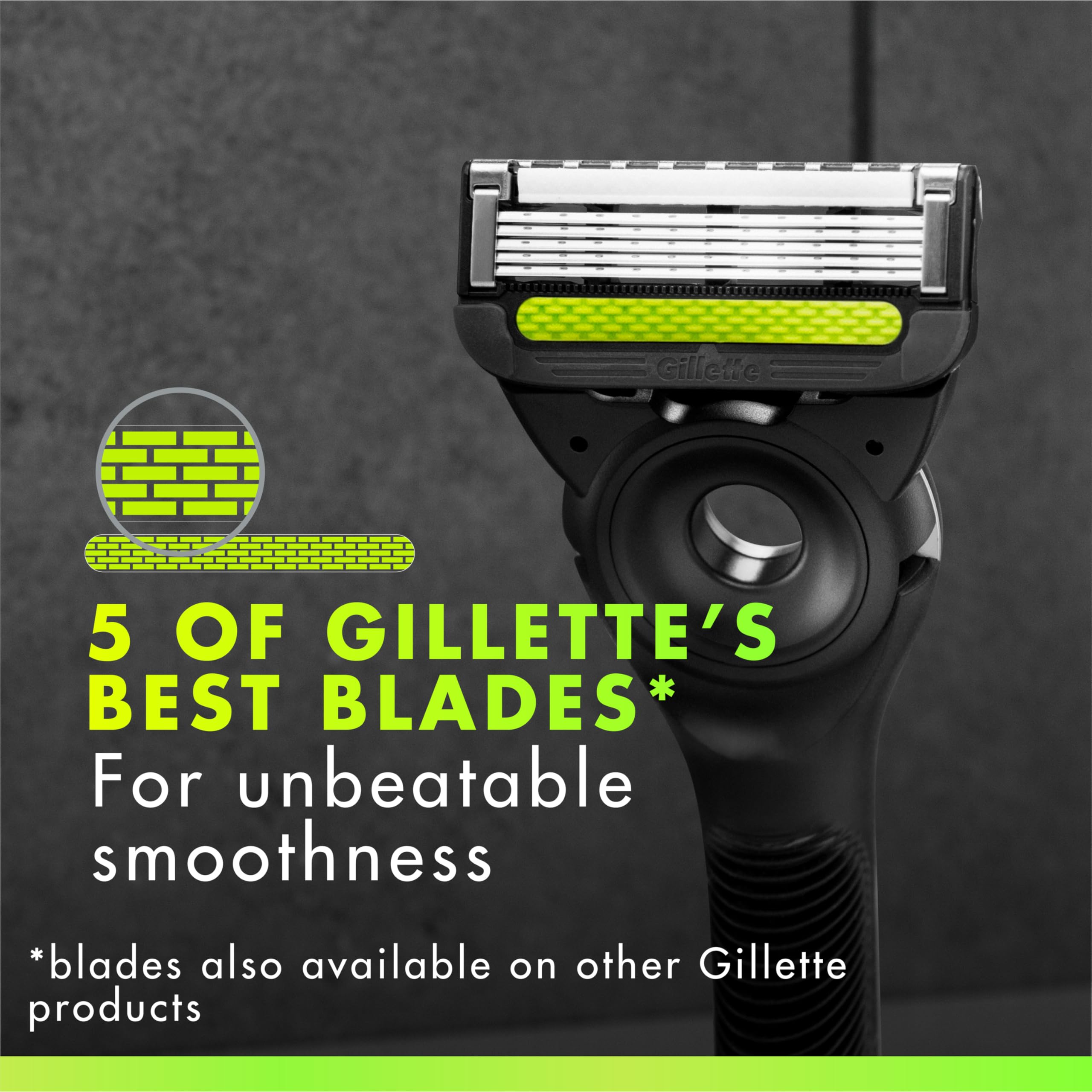 Gillette shaving in use demonstrating smooth glide and even strokes