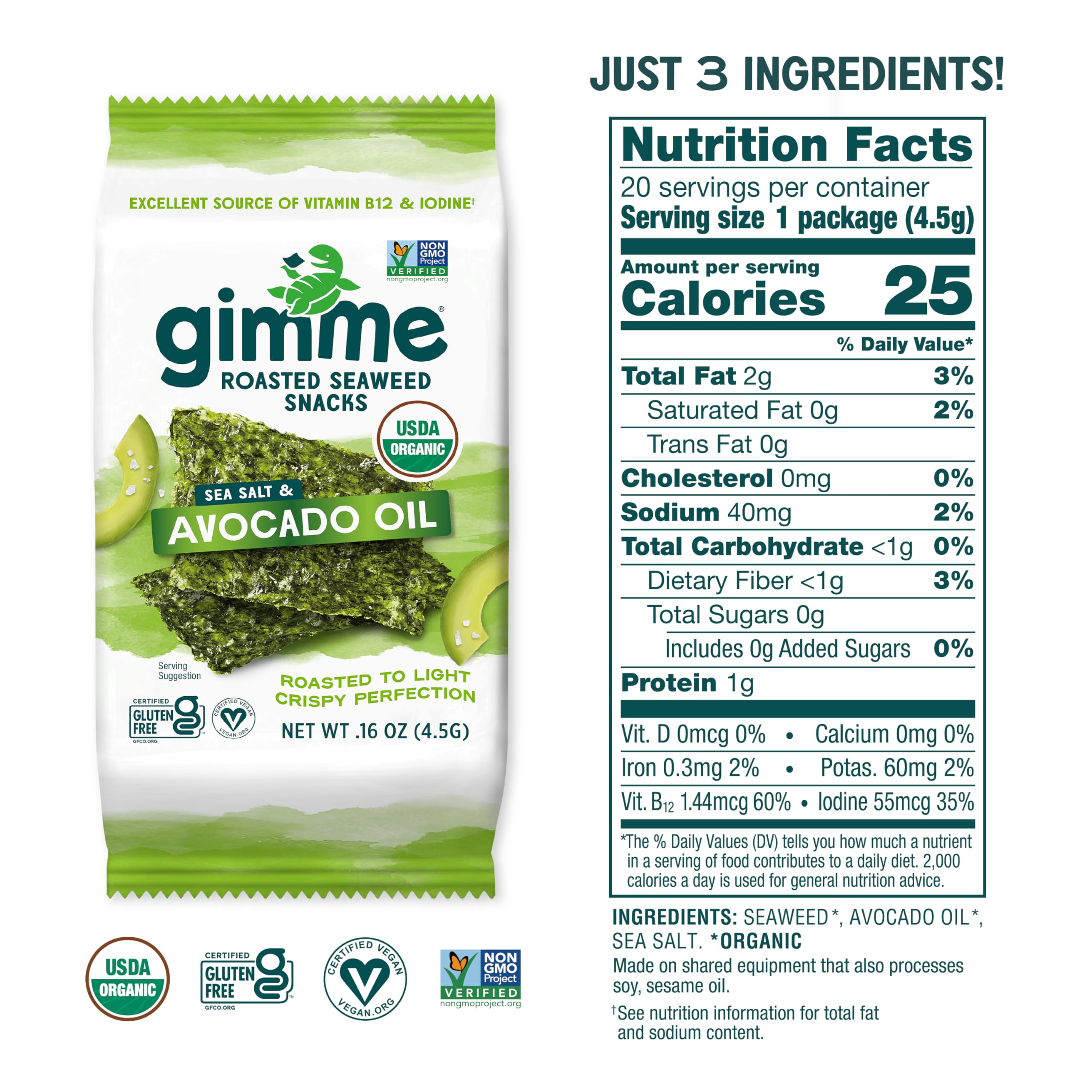 gimMe etiqueta nutricional y lista de ingredientes para transparencia y elección informada