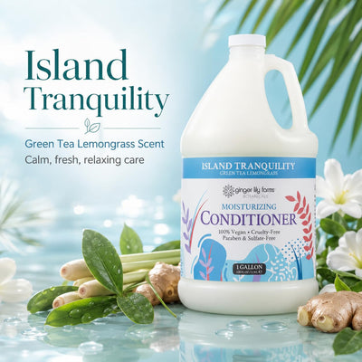 Ginger Lily Farms primer plano de etiqueta con ingredientes y beneficios