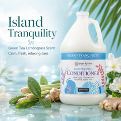 Ginger Lily Farms primer plano de etiqueta con ingredientes y beneficios