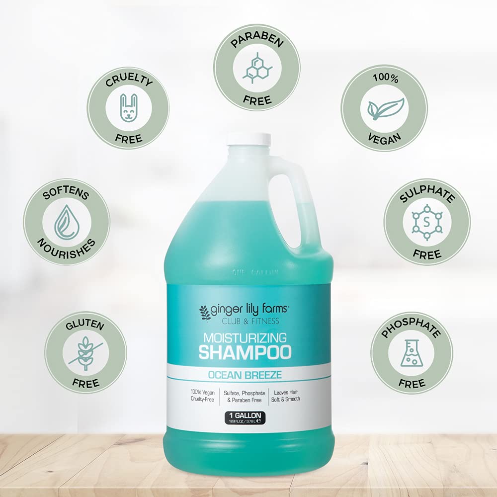 Ginger Lily Farms pouring into dispenser demonstrating easy refill benefit