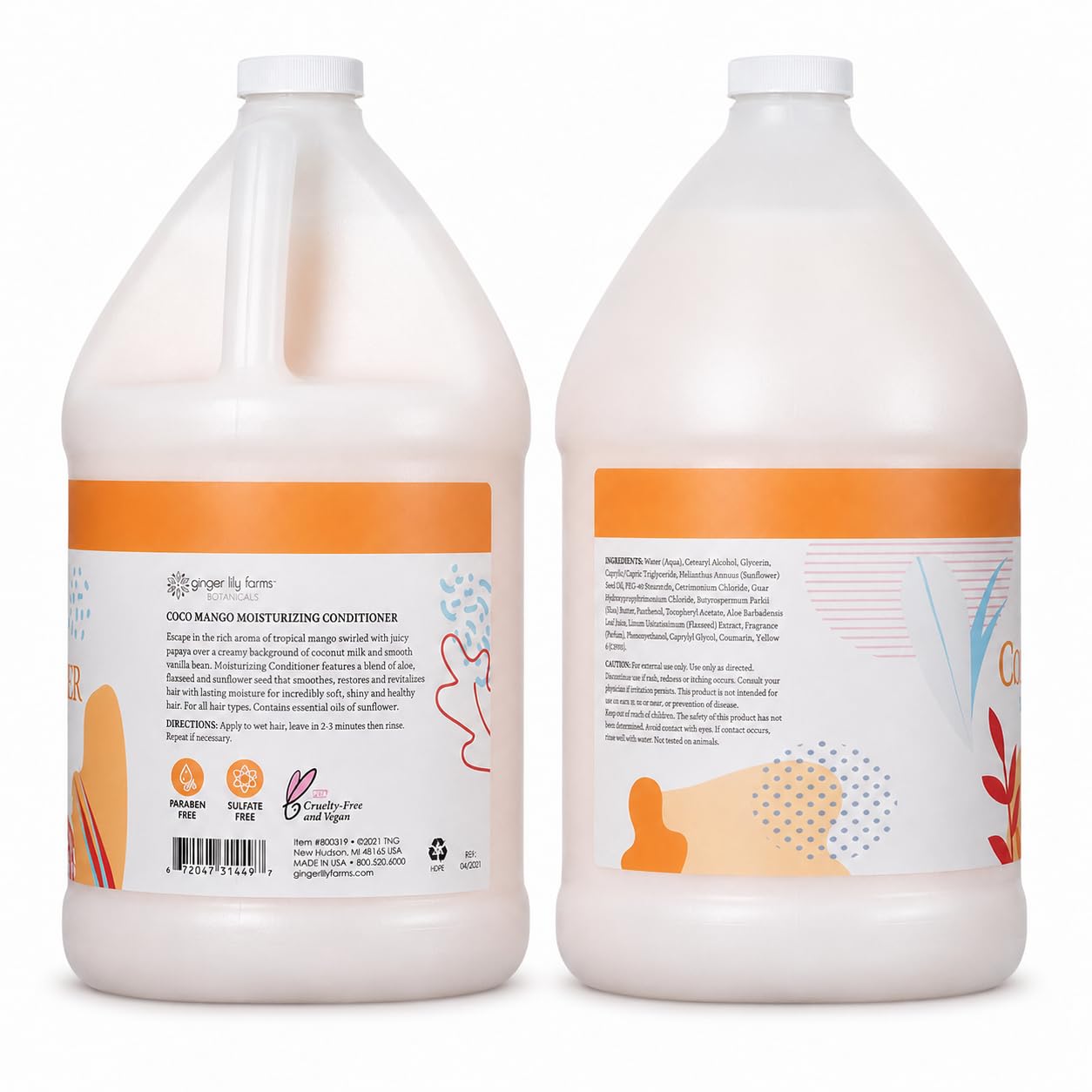 Ginger Lily Farms textura cremosa del acondicionador hidratación ligera al tacto