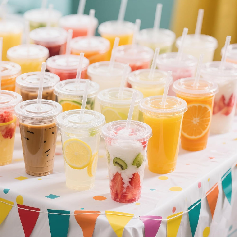 Ginkgo vaso en mano comparación de tamaño práctico para eventos