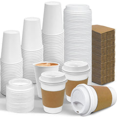Ginkgo vista frontal del pack con vasos, tapas y fundas para eventos