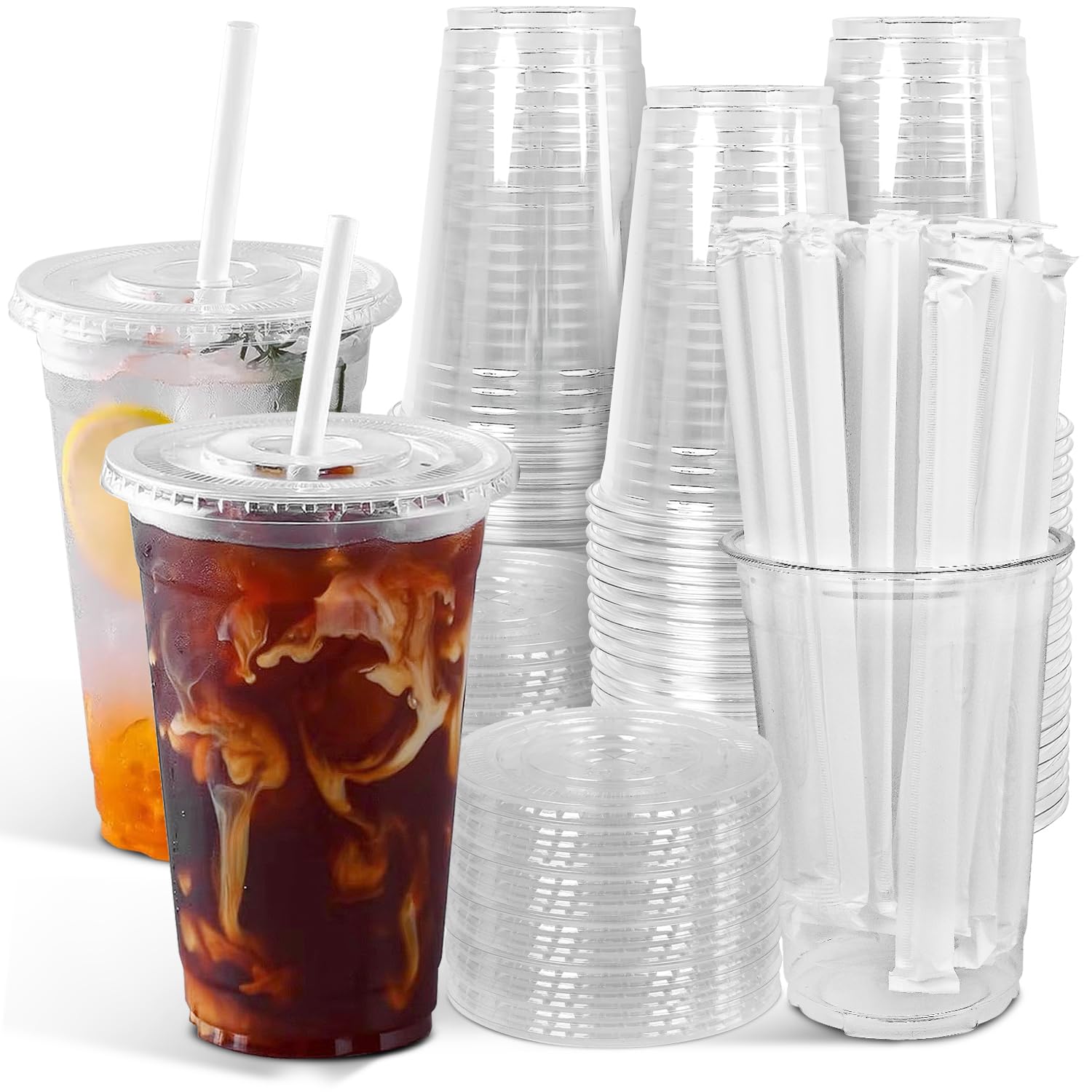 Ginkgo vaso frontal 20 oz transparente mostrando capacidad y forma