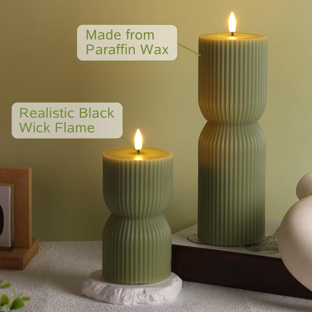 Girimax candles next to ruler showing size and scale for placement planning benefit