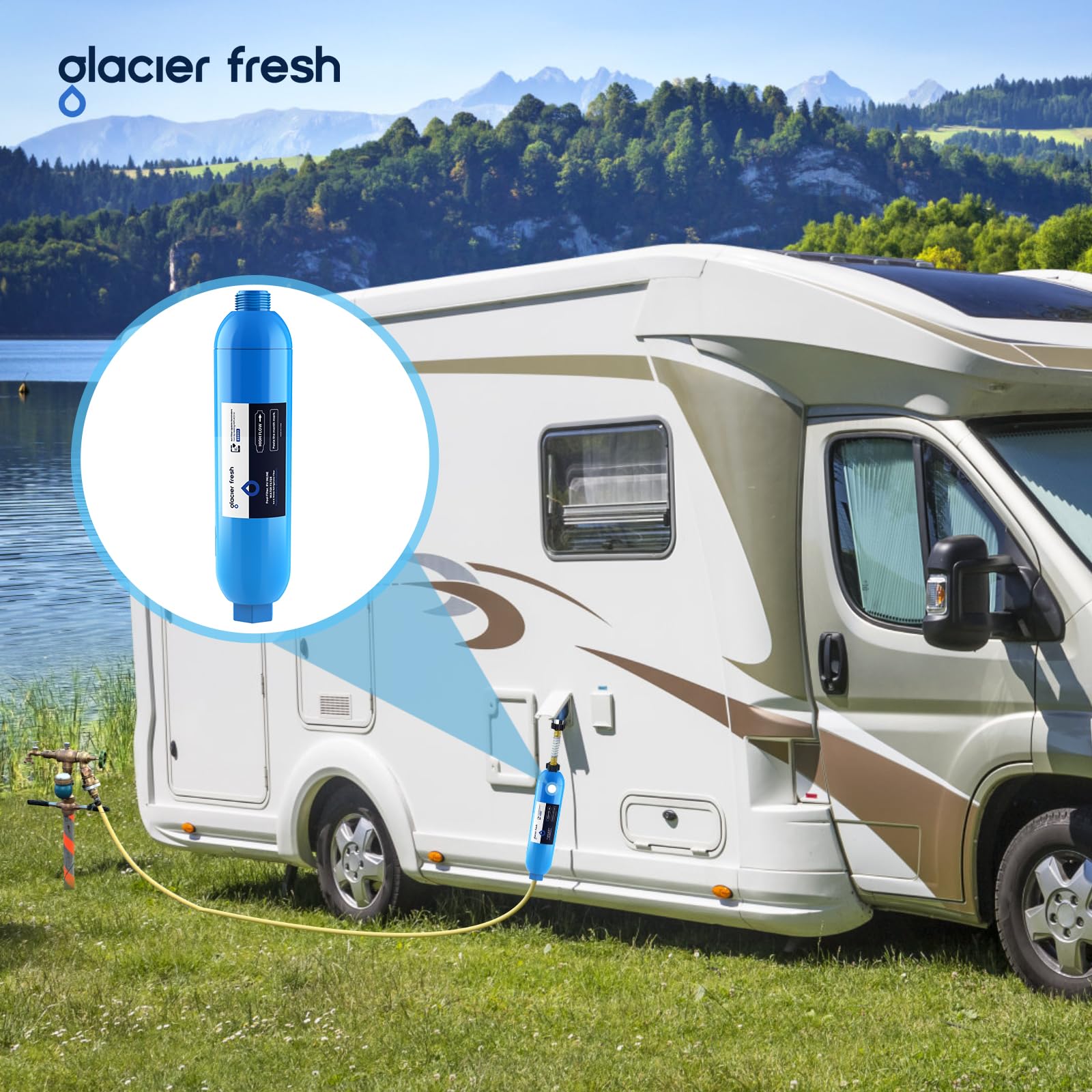 GLACIER FRESH manguera sin kink gracias al protector flexible prolonga conexiones