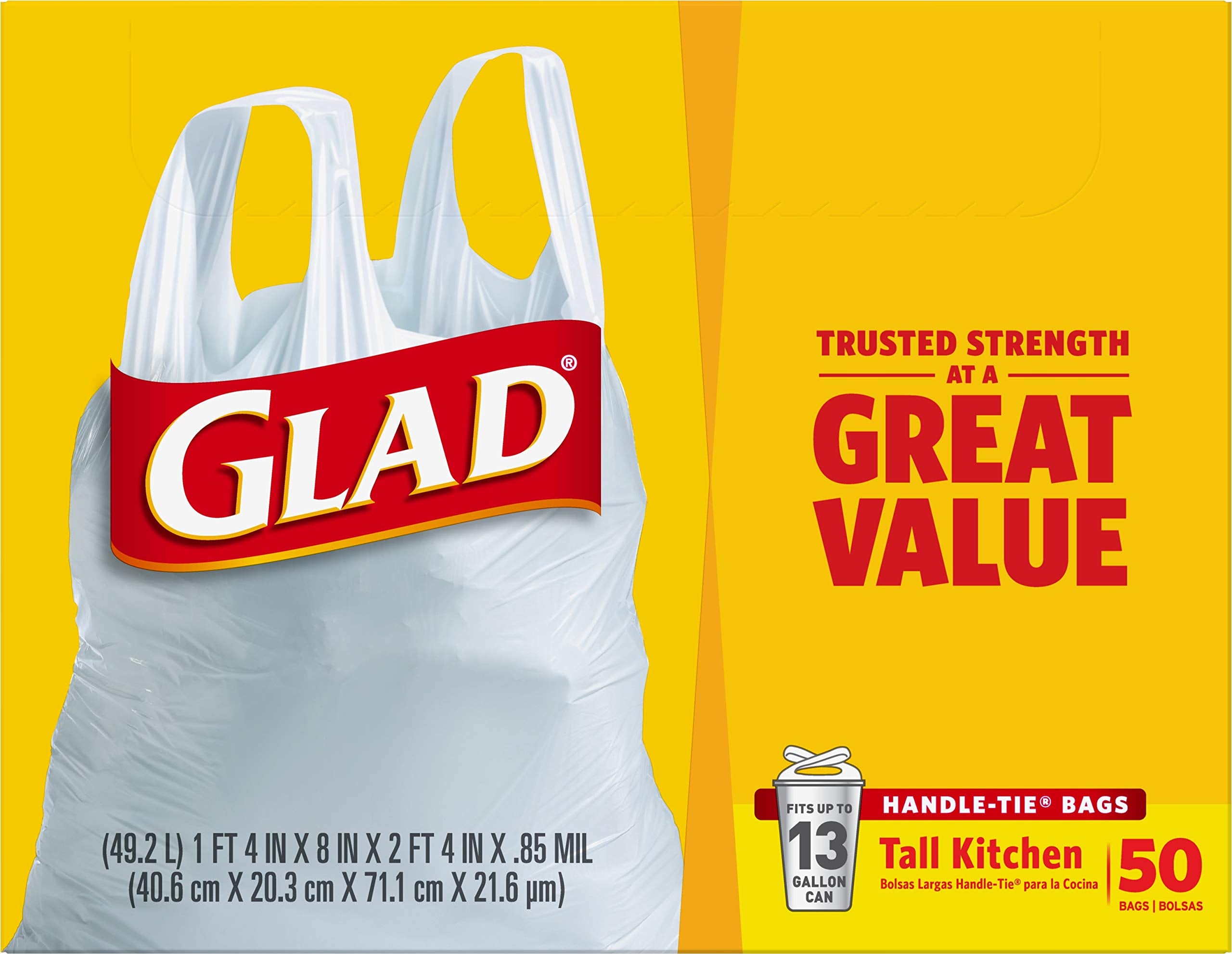 Glad bolsa soportando residuos pesados, confianza en la carga