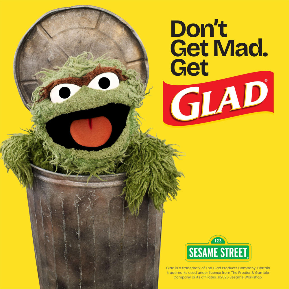 Glad bolsa llena sin roturas ilustrando protección contra fugas
