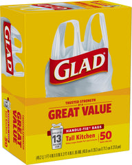 Glad bolsa dentro de cubo de cocina, manejo limpio y práctico