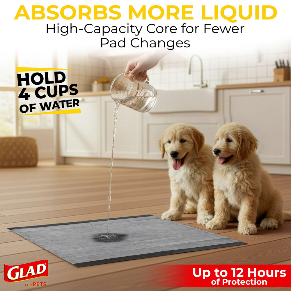 Glad top view of pad texture demonstrating quick surface dryness benefit