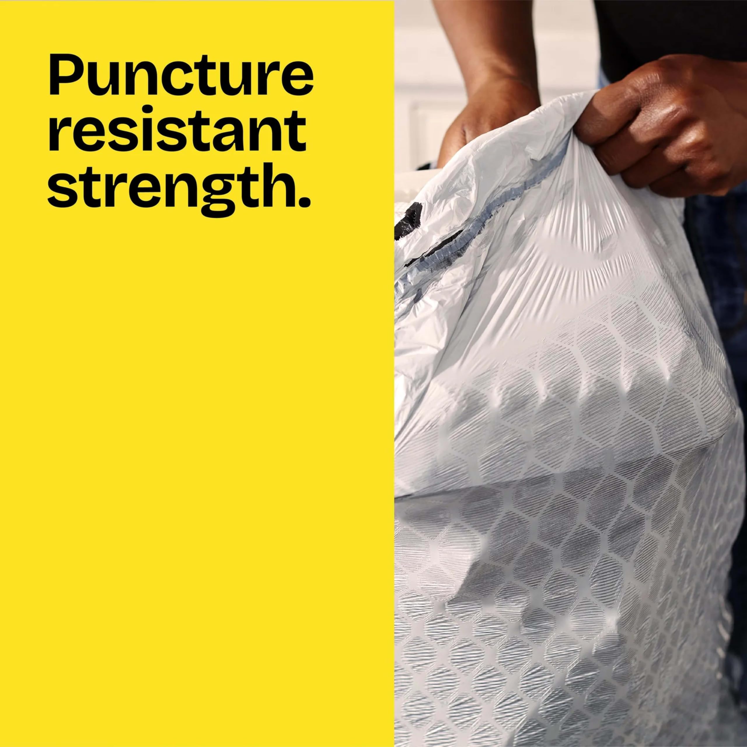 Glad textura ForceFlex en primer plano que muestra elasticidad y resistencia
