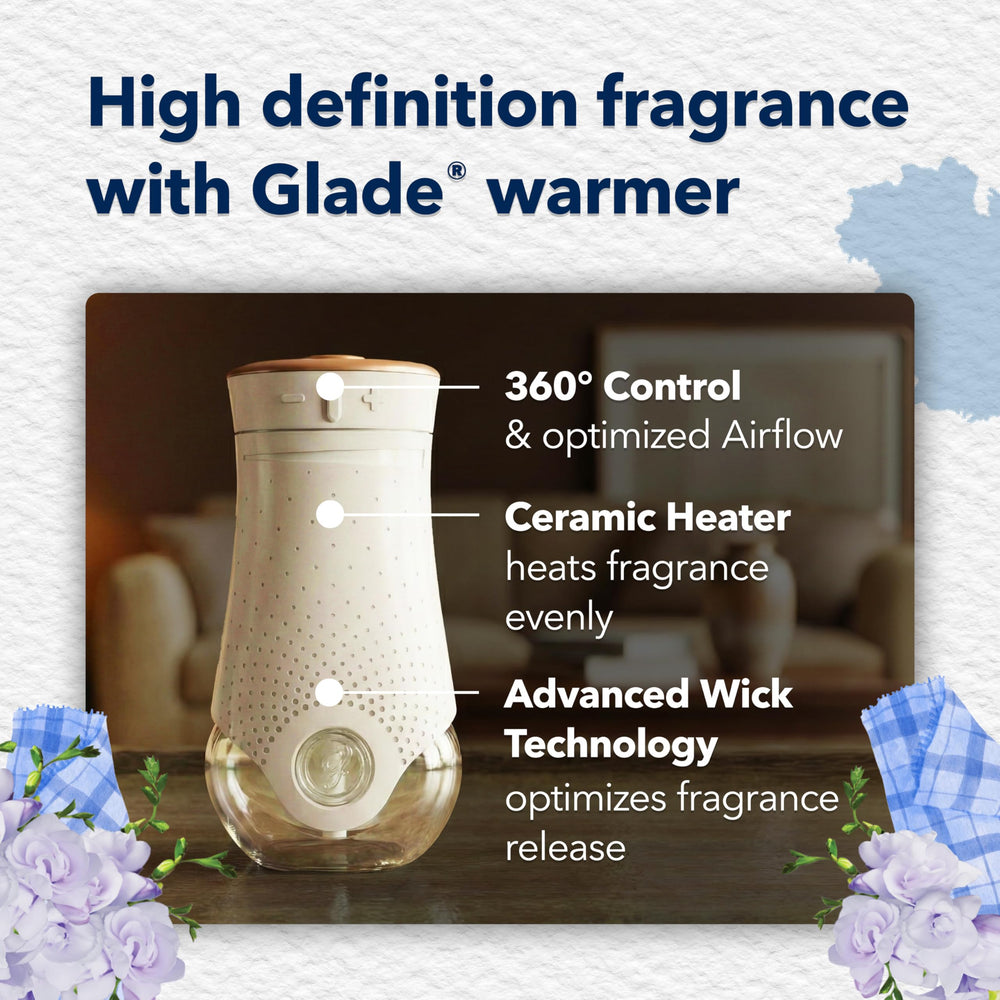 Glade ambiente de sala perfumada con decoración mostrando atmósfera acogedora